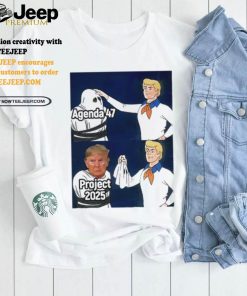 Scooby doo mask reveal Trump agenda 47 is project 2025 shirt