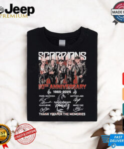 Scorpions Coming 60th Anniversary 1965 2025 Thank You For The Memories Signatures Shirt