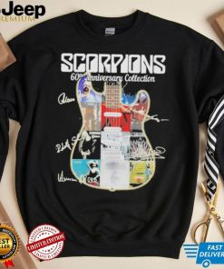 Scorpions Hard Rock 60th anniversary collection guitar signatures shirt