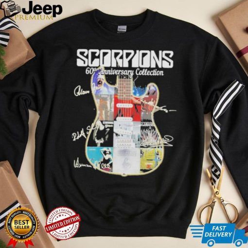 Scorpions Hard Rock 60th anniversary collection guitar signatures shirt