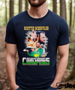 Scottie Scheffler 2024 Master Tournament Champions signature shirt