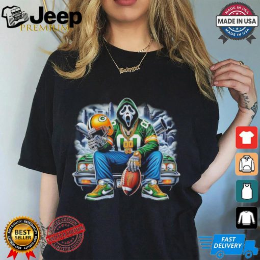 Scream Mask Face X Green Bay Packers Halloween shirt