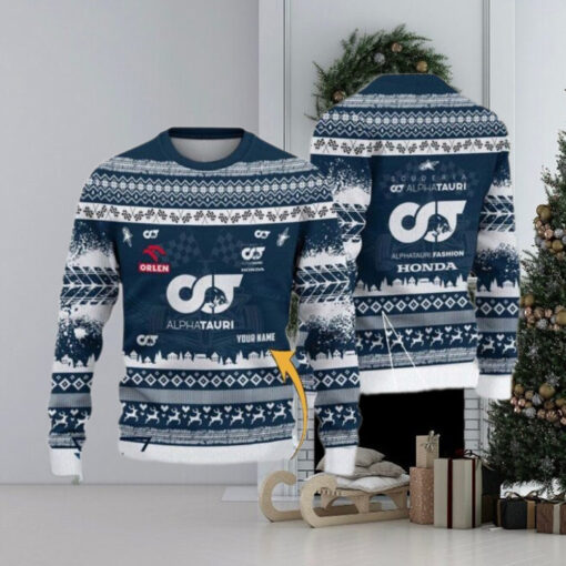 Scuderia AlphaTauri Customized Ugly Christmas Sweater Gift For Holiday