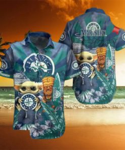 Seattle Mariners Mlb Baby Yoda Hawaiian Shirt Men Youth Mariners Aloha Shirt