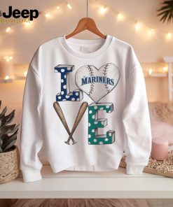 Seattle Mariners Tiny Turnip Toddler Baseball Love Sleeve Raglan T Shirt