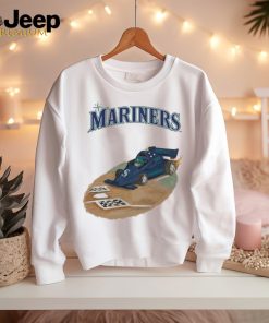 Seattle Mariners Tiny Turnip Toddler Race Car Raglan T Shirt