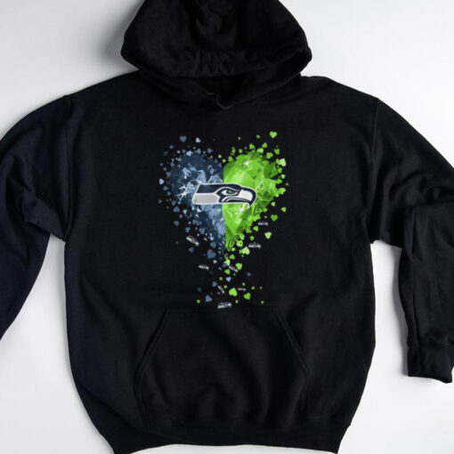 Seattle Seahawks Crystal Heart Shirt