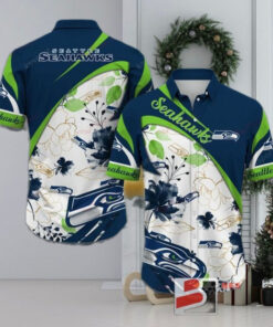 Seattle Seahawks Custom Hawaiian Shirt Funny Beach Outfit Floral