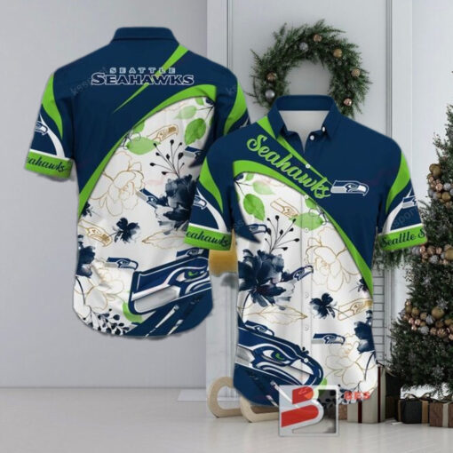 Seattle Seahawks Custom Hawaiian Shirt Funny Beach Outfit Floral