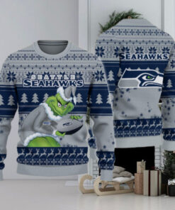 Seattle Seahawks Grinch Ugly Christmas Sweater