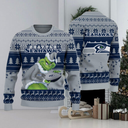 Seattle Seahawks Grinch Ugly Christmas Sweater