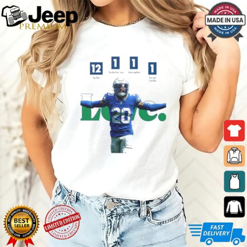 Seattle Seahawks Julian Love 12 Tackles 1 Tackles For Loss 1 Interception 1 Forced Fumble shirt