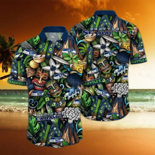 Seattle Seahawks NFL Flower Hawaii Shirt And Tshirt For Fans