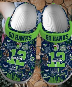 Seattle Seahawks NFL Sport Crocs Crocband Clogs Shoes Comfortable For Men Women and Kids – Footwearelite Exclusive