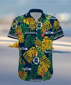 Seattle Seahawks NFL Tropical Style Hawaiian Shirt Custom Name Fans Gift