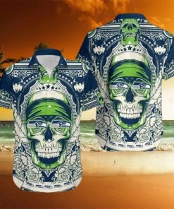 Seattle Seahawks Skull NFL Hawaiian Shirt