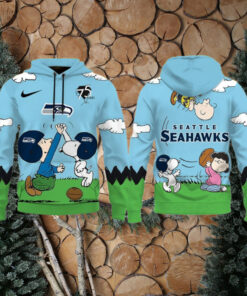 Seattle Seahawks X Snoopy Peanuts 75th Anniversary Hoodie
