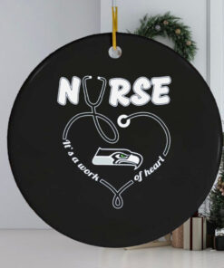 Seattle Seahawks nurse it’s a work of heart ornament