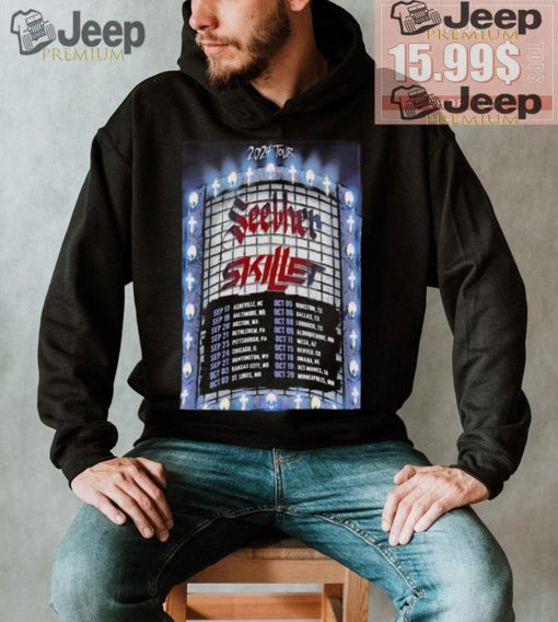 Seether Skillet 2024 Tour Poster Shirt