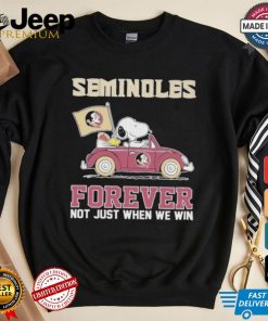 Seminoles Snoopy Fan Forever Not Just When We Win And Lose T Shirt