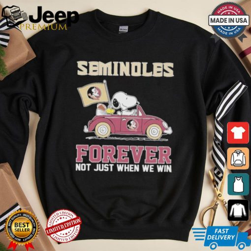 Seminoles Snoopy Fan Forever Not Just When We Win And Lose T Shirt