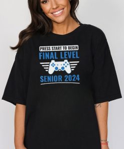 Senior 2024 Gamer Funny Video Games Final Level T Shirt