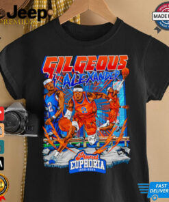 Shai Gilgeous-Alexander OKC Thunder basketball cartoon art shirt featuring a vibrant, cartoon-style illustration of Shai Gilgeous-Alexander in action, celebrating his skills and leadership with the Oklahoma City Thunder.