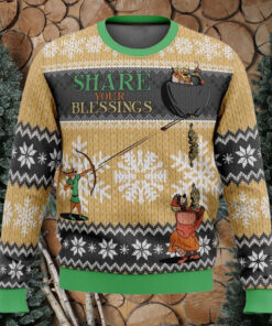 Share Your Blessings Robin Hood Ugly Christmas Sweater