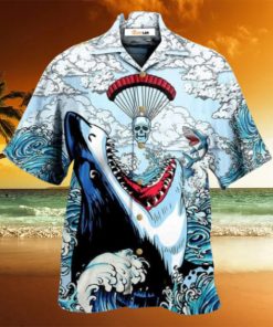 Shark Love Skull Style Hawaiian Shirt