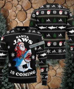 Shark Santa Jaws Is Coming Ugliest Ugly Christmas Sweater