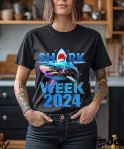 Shark Week 2024 Shirt Shark Fin 2024 Week Passion For Shark Lover Ocean Wildlife Shirt