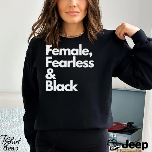 Sheryl Swoopes Wearing Female Fearless And Black Shirt