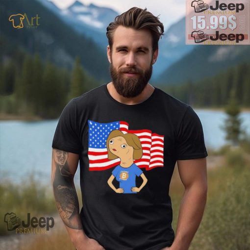 Shitcoins bitcoins USA flag art shirt