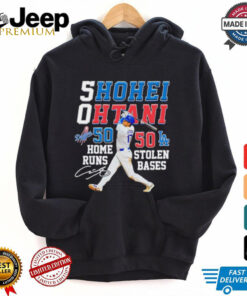 Shohei Ohtani 50 home runs 50 stolen bases signature shirt