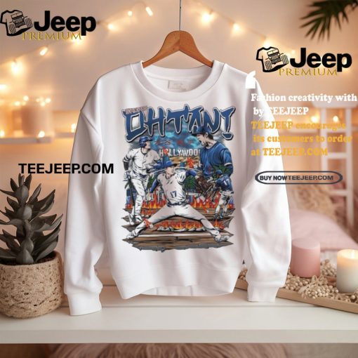 Shohei Ohtani Los Angeles Dodgers Baseball Player Hollywood Cartoon Shirt