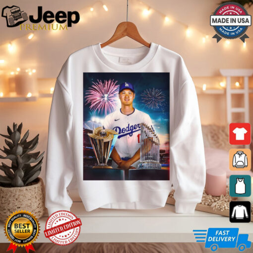 Shohei Ohtani stays winning Los Angeles Dodgers MLB 2024 World Series Poster t shirt