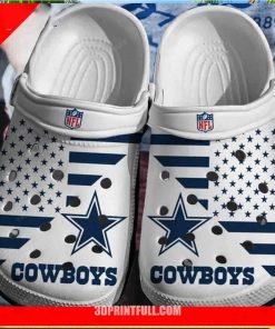 Show NFL Fandom Dallas Team Inspired Gift Unique Rubber Artistic Crocs