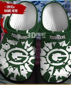 Show NFL Pride Personalized Green Bay Packers Inspired Crocbland Crocs