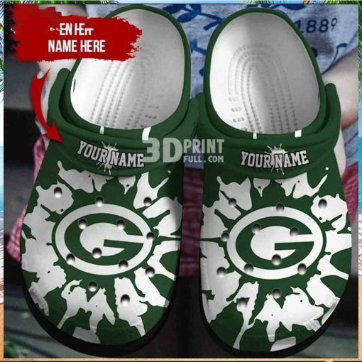 Show NFL Pride Personalized Green Bay Packers Inspired Crocbland Crocs