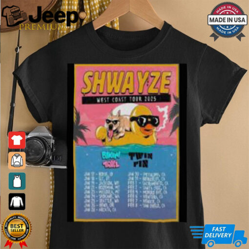 Shwayze West Coast 2025 Tour Poster T Shirt