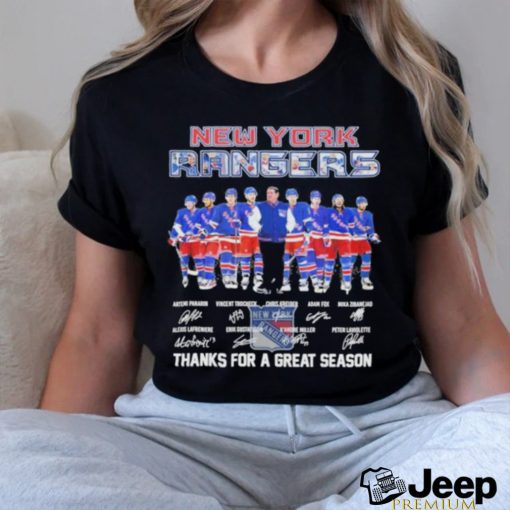 Signatures New york rangers fan hockey thank you for the great 2024 season shirt