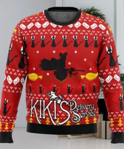 Silhouette Kiki’s Delivery Service Ugly Christmas Sweater