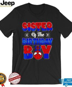 Sister of the birthday boy spider family matching shirt