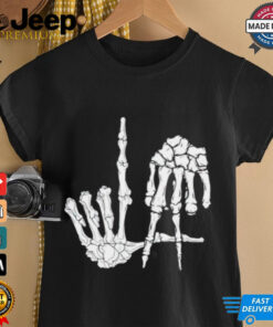 Skeleton Bone Hands Los Angeles Dodgers baseball MLB Halloween shirt