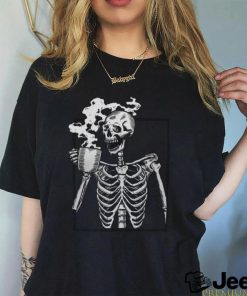 Skeleton Drinking Coffee shirt