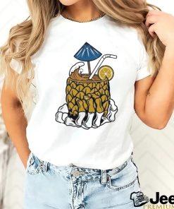 Skeleton Hand Cocktail Pineapple Juice Drinking shirt