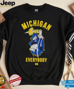 Skeleton Michigan vs everybody shirt