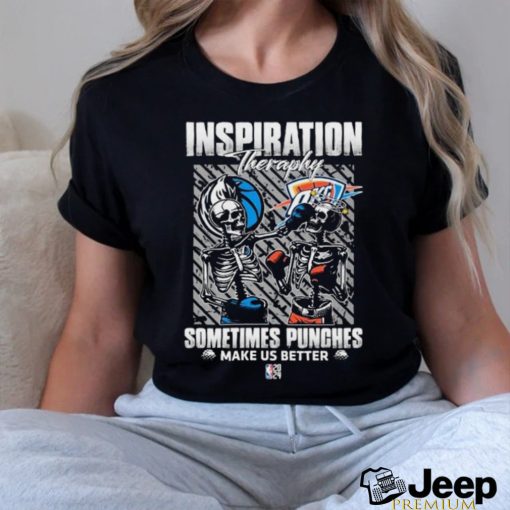 Skeletons Dallas Mavericks Inspiration Theraphy Sometimes Punches Make Us Better Shirt