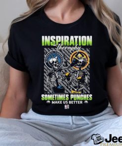 Skeletons Minnesota Timberwolves Inspiration Theraphy Sometimes Punches Make Us Better Shirt