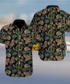 Skull Cactus Embroidery All Over Printed Hawaiian Shirt Best Gift